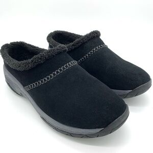 Easy Spirit Jariel Black Shearling lined Mules